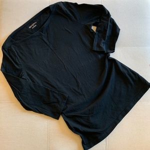 Merona Black Boat Neck 3/4 Sleeve Tee S